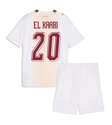 Marocko Ayoub El Kaabi #20 Bortaställ Barn VM 2026 Kortärmad (+ Korta byxor)